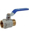 Brass ball valve - M / F - ''Etoile'' series - Standard bore - Flat blue steel handle