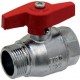 Brass ball valve - M/F - '' Normal series '' - Full bore - Butterfly red handle