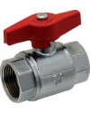 Brass ball valve - F/F - Industial series - Full bore - Butterfly red handle