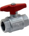 Brass ball valve - F/F - Industrial series - Full bore - Butterfly red handle