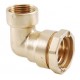 Female 90° brass elbow - PE / Female