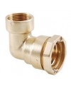 Female 90° brass elbow - PE / Female