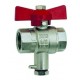 Ball valve - F/ F - With M10x1 connexion for temperature sensor