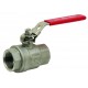 Monobloc stainless steel ball valve F/F 2 pieces - Full bore - Flat red handle