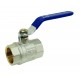 Brass ball valve - F / F - ''Etoile'' series - Standard bore - Flat blue steel handle