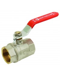 Brass ball valve - F / F - ''Etoile'' series- Standard bore - Flat red stainless steel handle