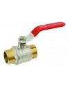 Brass ball valve - M / M - ''Etoile'' series - Standard bore - Flat red steel handle