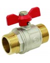 Brass ball valve - M / M - ''Etoile'' series - Standard bore - Butterfly red handle