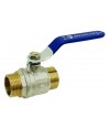 Brass ball valve - M / M - ''Etoile'' series - Standard bore - Flat blue steel handle