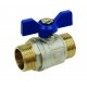 Brass ball valve - M / M - ''Etoile'' series - Standard bore - Butterfly blue handle