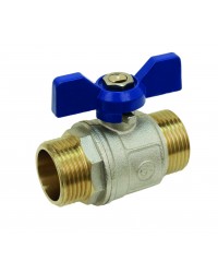 Brass ball valve - M / M - ''Etoile'' series - Standard bore - Butterfly blue handle