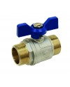 Brass ball valve - M / M - ''Etoile'' series - Standard bore - Butterfly blue handle