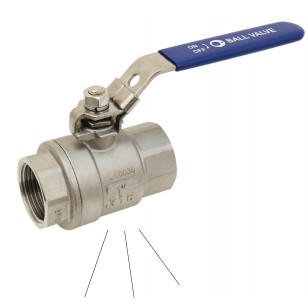 Stainless steel pressure relief ball valve - F/F - For compressed air