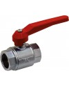 Brass ball valve - F/F - Industrial series - Full bore - Red aluminium handle