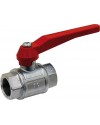 Brass ball valve - F/F - Industrial series - Full bore - Red aluminium handle