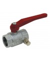 Brass purge ball valve - F / F - ''Normal series'' - Full bore - Aluminium handle