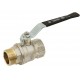 Brass ball valve - M/F - ''Normal series'' - Full bore - Flat black steel handle