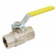 Brass ball valve - F / F - Gas series - Yellow steel handle