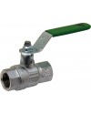 Brass ball valve - F / F - "Green series" - Flat steel handle