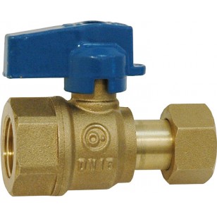 Ball valve for manifold - Female / Swivel nut - Blue handle