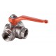 3 ways ball valve - Female / Horizontal - T ways