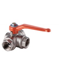 3 ways ball valve - Female / Horizontal - T ways