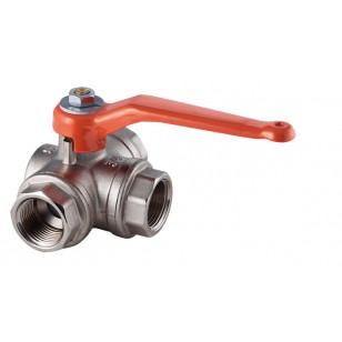 3 ways ball valve - Female / Horizontal - T ways