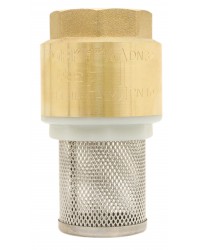 Monobloc foot valve - "Industrial series" - YORK ® - Nylon lift type check valve - Stainless steel strainer