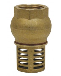 Vertical foot valve - "Industrial series" - Brass check valve NBR coating