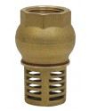 Vertical foot valve - "Industrial series" - Brass check valve NBR coating