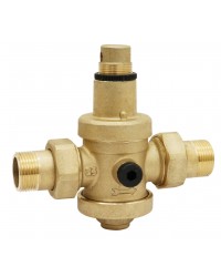 Pressure reducing valve - Brass hot forged piston type - 2 union male fittings - "Industrial series"