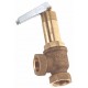 Controlable canalized brass safety relief valve - PTFE valve with handle